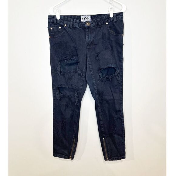 One by one teaspoon trashed freebirds distressed jeans - Picture 2 of 6